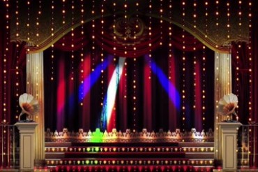 老上海舞台球灯镭射灯光秀视频素材