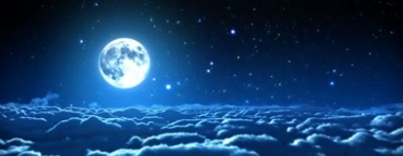 云层月亮星空视频素材