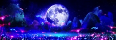 唯美梦境荷塘夜色水晶月亮视频素材