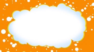 手绘卡通云朵会话框想象框视频素材
