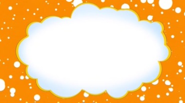 手绘卡通云朵会话框想象框视频素材