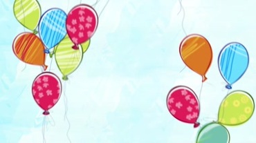 涂鸦气球卡通气球简笔画气球视频素材