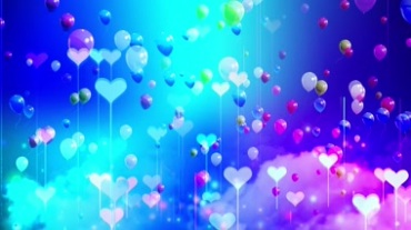 梦幻浪漫桃心爱心气球表白视频素材