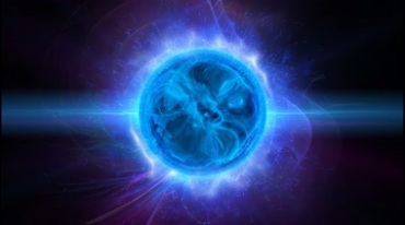 蓝色魔法球能量球魔幻视频素材