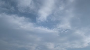 蓝天白云白色云团云层整体移动实拍视频素材