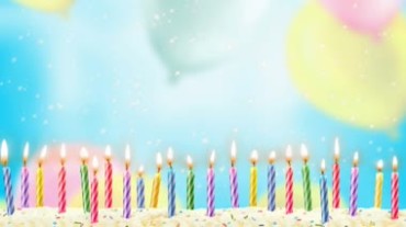 梦幻彩色蜡烛气球背景视频素材