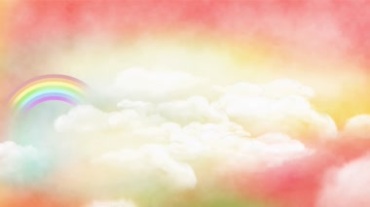 彩虹云朵粉色可爱唯美视频素材