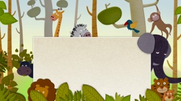 森林动物大会卡通视频素材