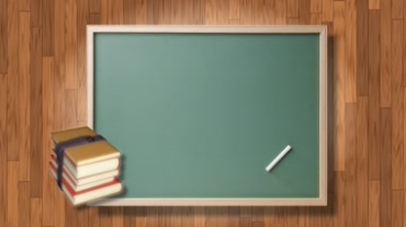 教学用具黑板粉笔书本动态视频素材