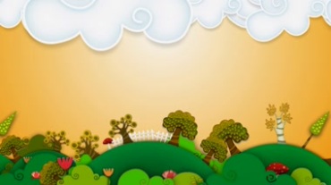 儿童卡通房子小地球转动视频素材
