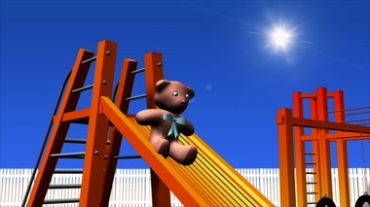 卡通儿童乐园游乐滑梯视频素材