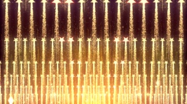 金色粒子五角星通场飞过颁奖场景Led视频素材