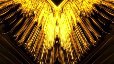 圣斗士黄金战甲金色翅膀视频素材