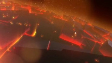 星球地壳崩裂岩浆火焰视频素材