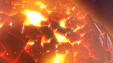 星球地壳崩裂岩浆火焰视频素材