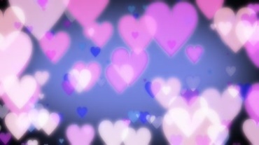 紫色梦幻斑斓桃心爱心心形视频素材