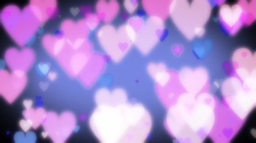 紫色梦幻斑斓桃心爱心心形视频素材