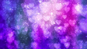 紫色梦幻闪光心型粒子炫光背景视频素材