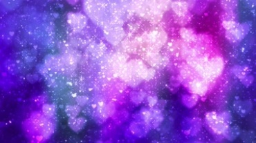 紫色梦幻闪光心型粒子炫光背景视频素材