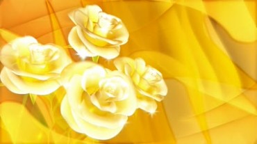 金色玫瑰花朵旋转Led视频素材