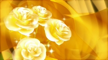 金色玫瑰花朵旋转Led视频素材