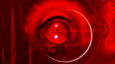 红色科技炫光红外线扫描Led视频素材