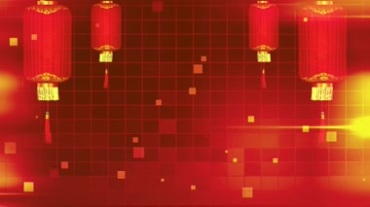 新年晚会舞台灯笼喜庆红色背景视频素材