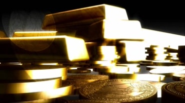 金条金币金砖黄金视频素材