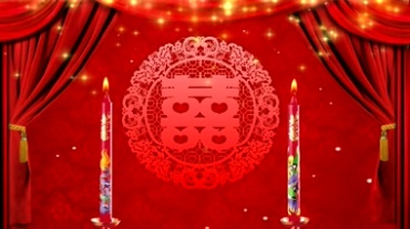 中式婚礼喜字红烛喜事成亲结婚视频素材