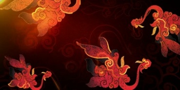 中国风古典花纹暗纹流金边视频素材