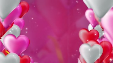 浪漫唯美粉色气球升空用于爱情表白视频素材