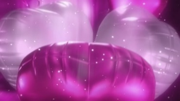 紫色心形气球升空浪漫粒子视频素材
