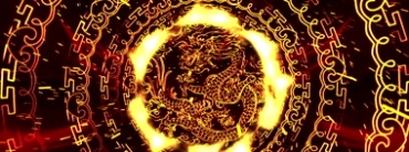 神话魔幻中国龙元素火焰龙图腾视频素材