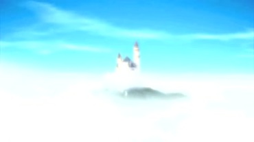 天远处缥缈的白色城堡视频素材