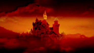 残阳血红万圣节城堡古堡视频素材