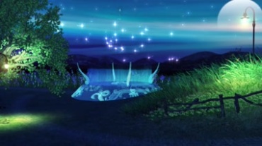 梦幻童话世界星星夜空视频素材