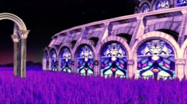 紫色欧式城堡建筑视频素材
