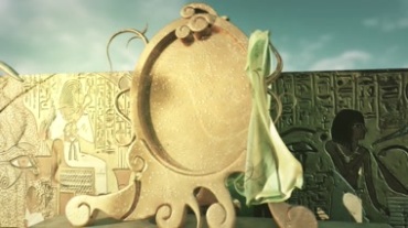 欧洲古典风格时钟罗马柱视频素材
