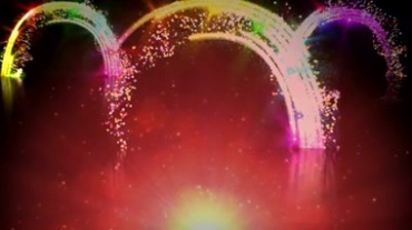 彩虹桥绚丽粒子动感Led视频素材