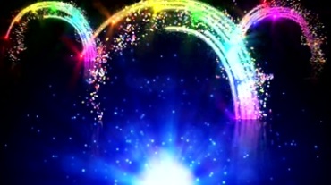 彩虹桥绚丽粒子动感Led视频素材