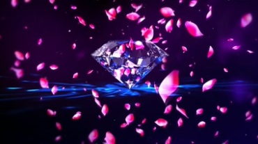 玫瑰花瓣钻石视频素材