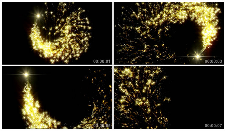 魔法棒金色闪光粒子特效视频素材