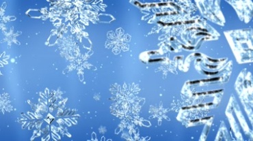 晶莹剔透的规则图案雪片雪花视频素材