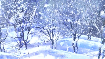 浪漫树林雪景视频素材