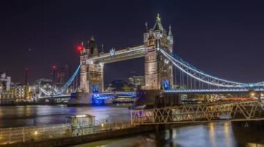伦敦塔桥泰晤士河延时摄影视频素材