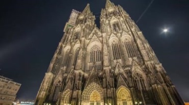 欧洲大教堂外景视频素材