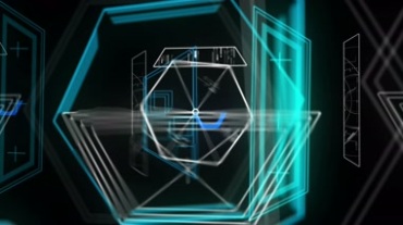 机械设计图纸科幻光线投影视频素材