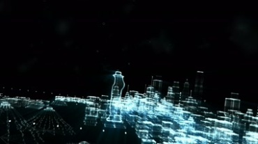 未来城市数据信息背景视频素材