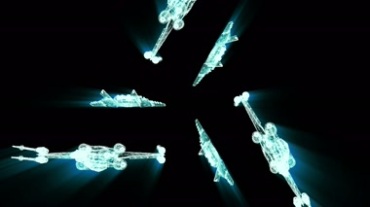 未来科幻军事战斗机视频素材