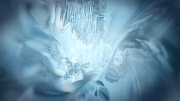 在冰隧道中穿梭，冰洞穿行视频素材